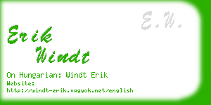 erik windt business card